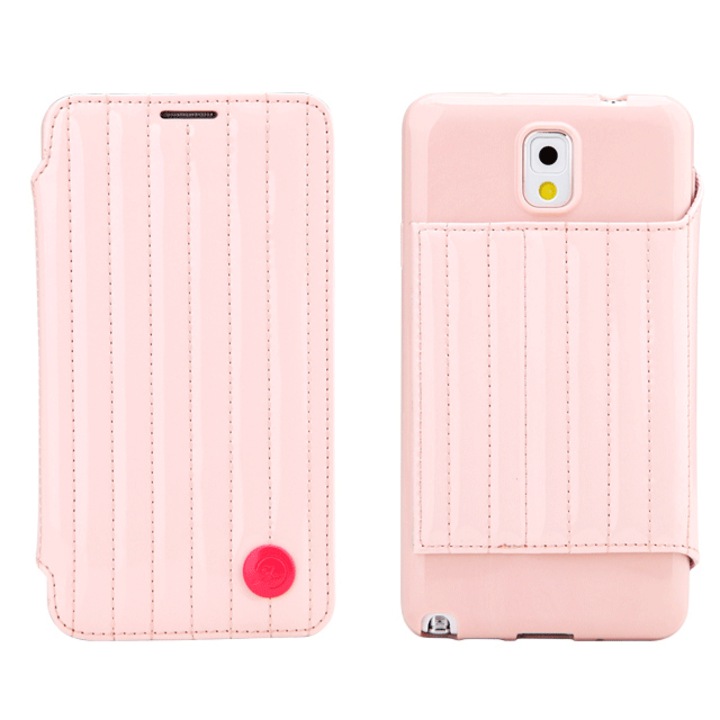 8thdays Flip Case Jessie's Melody - кожен калъф и поставка за Samsung Galaxy Note 3 (розов)