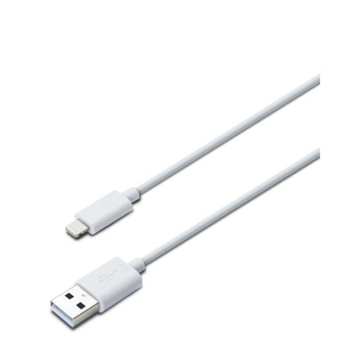 USB кабел iLuv Premium Lightning Cable за iPhone 5, iPhone 5S, iPhone SE, iPhone 5C, iPod Touch 5, iPod Nano 7, iPad 4 и iPad Mini, iPad mini 2, iPad mini 3, бял
