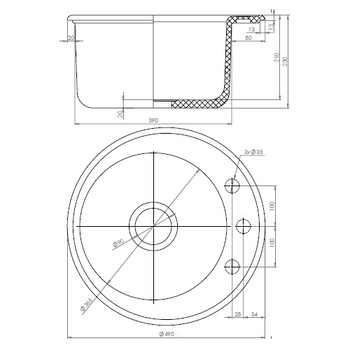 Chiuveta de bucatarie rotunda Fat 92020, Culoare Silver Orange Chiuveta de bucatarie rotunda Fat 92020, Culoare Silver Orange