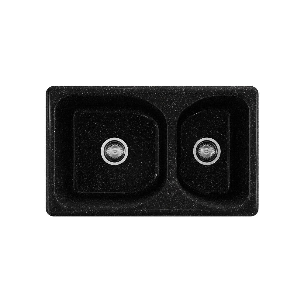 Chiuveta compozita pentru bucatarie ,doua cuve Fat 92816, 800 x 490mm,Culoare Galaxy Black