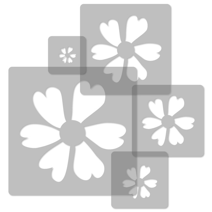 Set 5 Sabloane Floricica, diferite dimensiuni, SP44