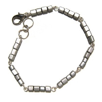 Bratara Moazi Handmade 4Beads, Argintiu, Gri