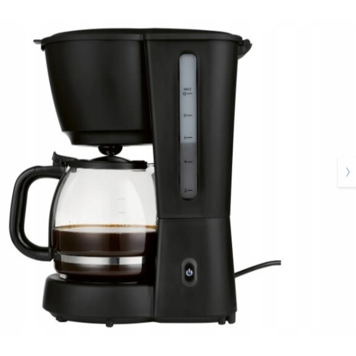 Cafetiera cu filtru SilverCrest JSCN4QIRHIK, 1000 W, anti-stropire, platou incalzire, rezervor 1,38 l, carafa 1,25 l, indicator nivel apa, negru