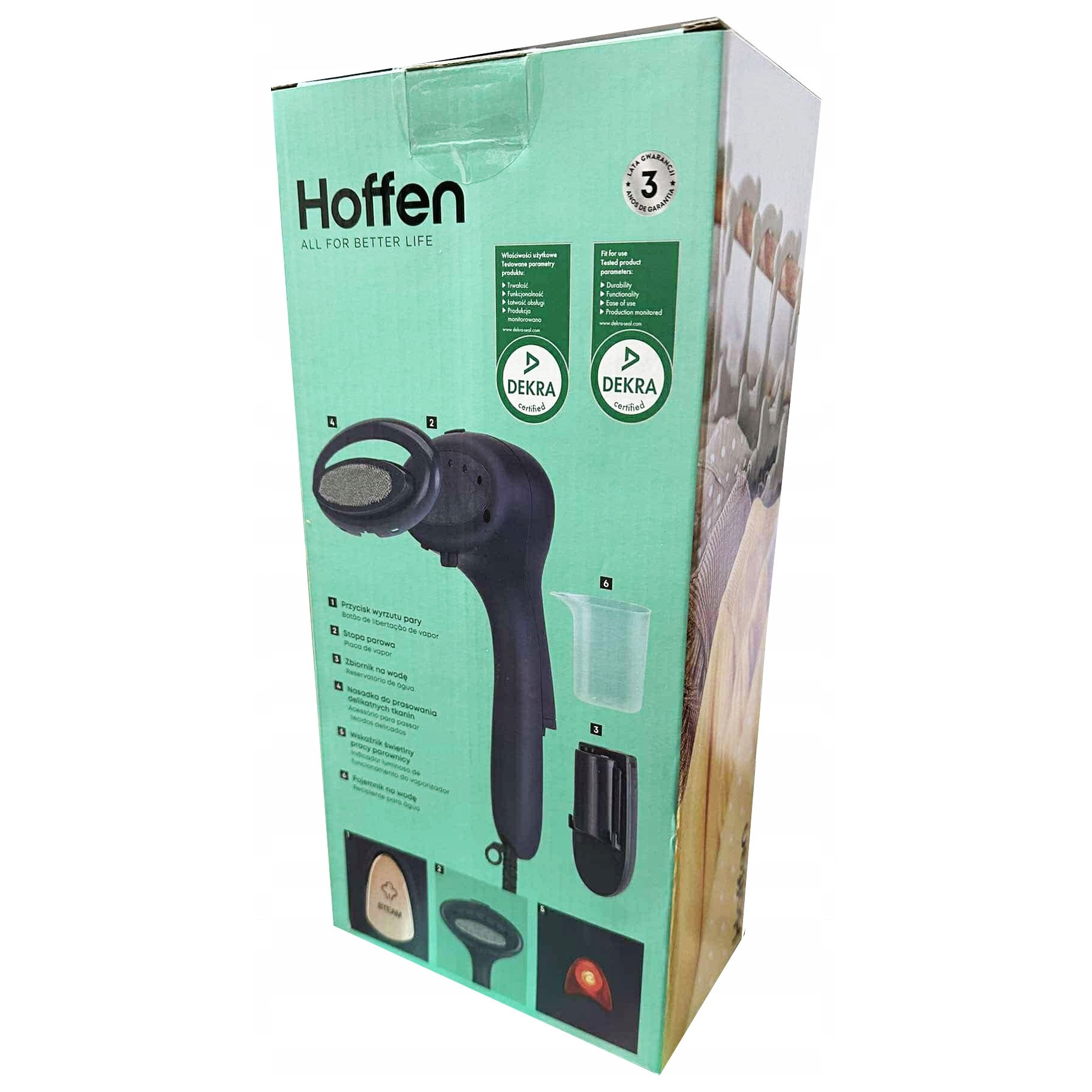 Parownica pentru haine Hoffen HO 00044, 2000 W, rezervor 260 ml, bleumarin