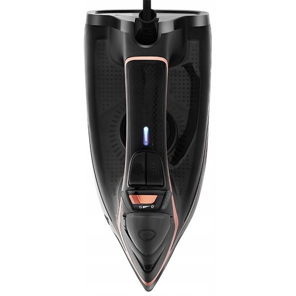 Fier de calcat cu abur Lafe SteamPro OO3UVUJN4G1, 2200 W, talpa ceramica, abur continuu 10–25 g/min, jet abur 80 g, rezervor 330 ml, functie Auto Stop, anti-calc, anti-drip, negru/roz