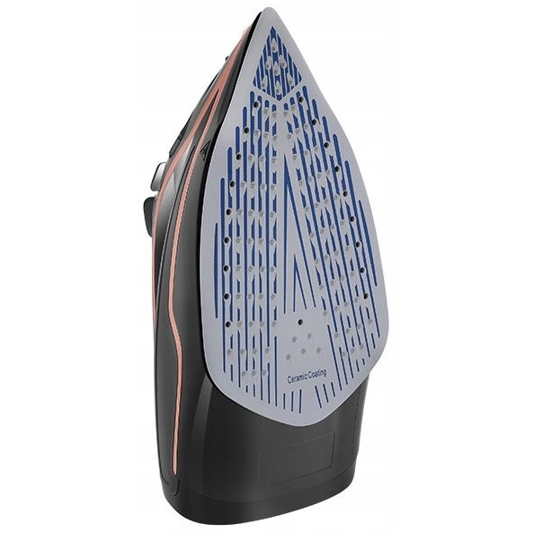 Fier de calcat cu abur Lafe SteamPro OO3UVUJN4G1, 2200 W, talpa ceramica, abur continuu 10–25 g/min, jet abur 80 g, rezervor 330 ml, functie Auto Stop, anti-calc, anti-drip, negru/roz