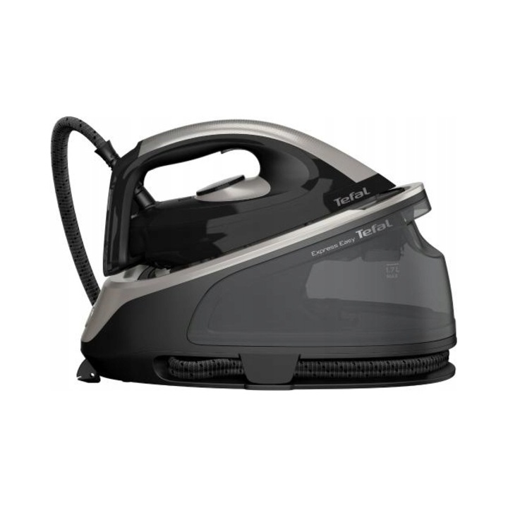 Statie de calcat cu aburi Tefal SV6140 T232ACP2I4, 2400 W, 6 bar, 120 g/min continuu, impuls de abur 380 g/min, talpa Xpress Glide, rezervor 1,7 l, negru/gri