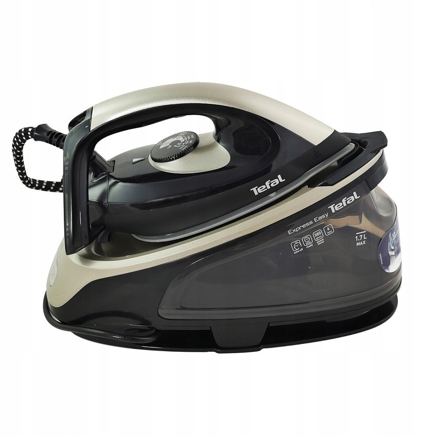 Statie de calcat cu aburi Tefal SV6140 T232ACP2I4, 2400 W, 6 bar, 120 g/min continuu, impuls de abur 380 g/min, talpa Xpress Glide, rezervor 1,7 l, negru/gri