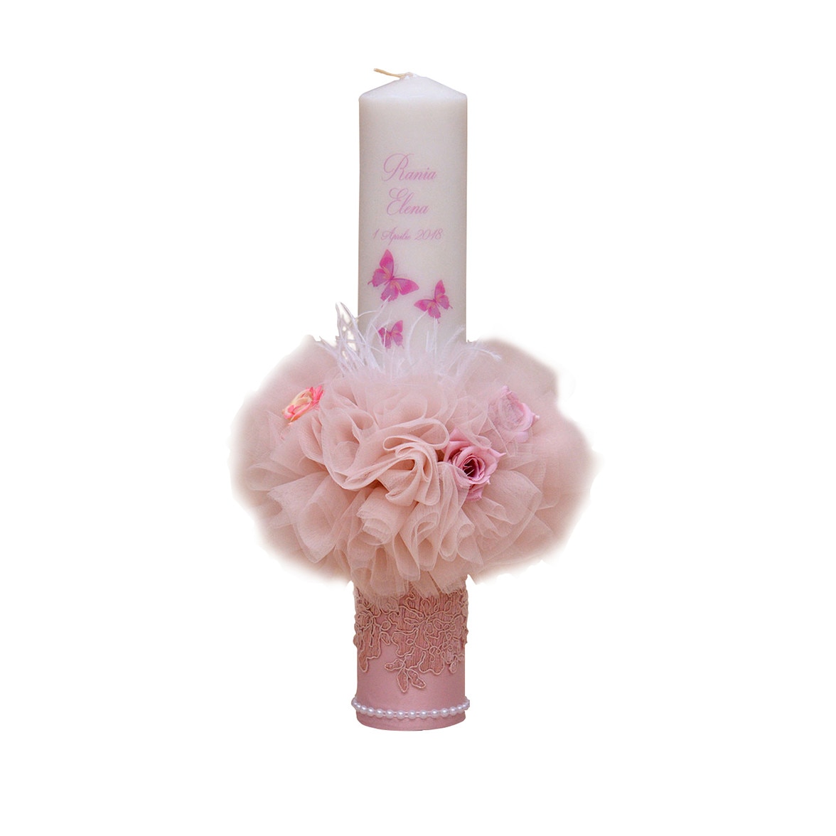 Lumanare de botez Flower
