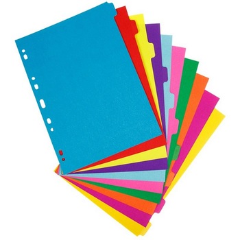 Separatoare (index) carton color, A4, 24 cul/set Separatoare (index) carton color, A4, 24 cul/set