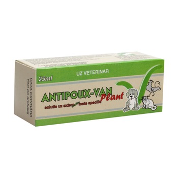 Solutie antiparazitara externa uleioasa spot-on cu extracte naturale Antipoux Van plant, 25 ml Solutie antiparazitara externa uleioasa spot-on cu extracte naturale Antipoux Van plant, 25 ml