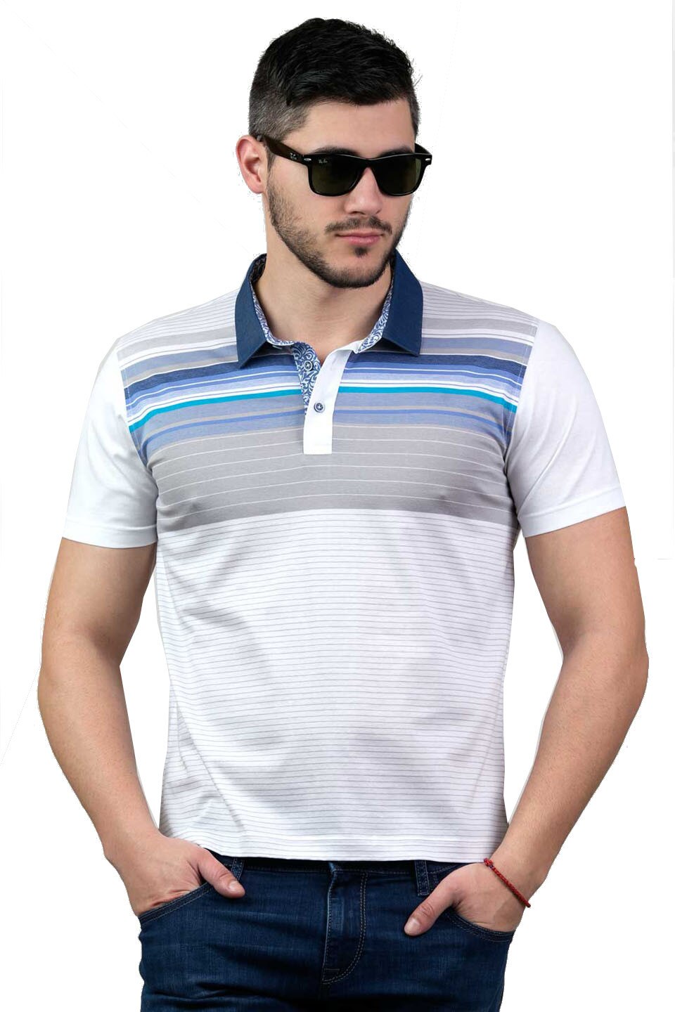 Tricou pentru barbati STYLER, model 94334, alb, Alb, L