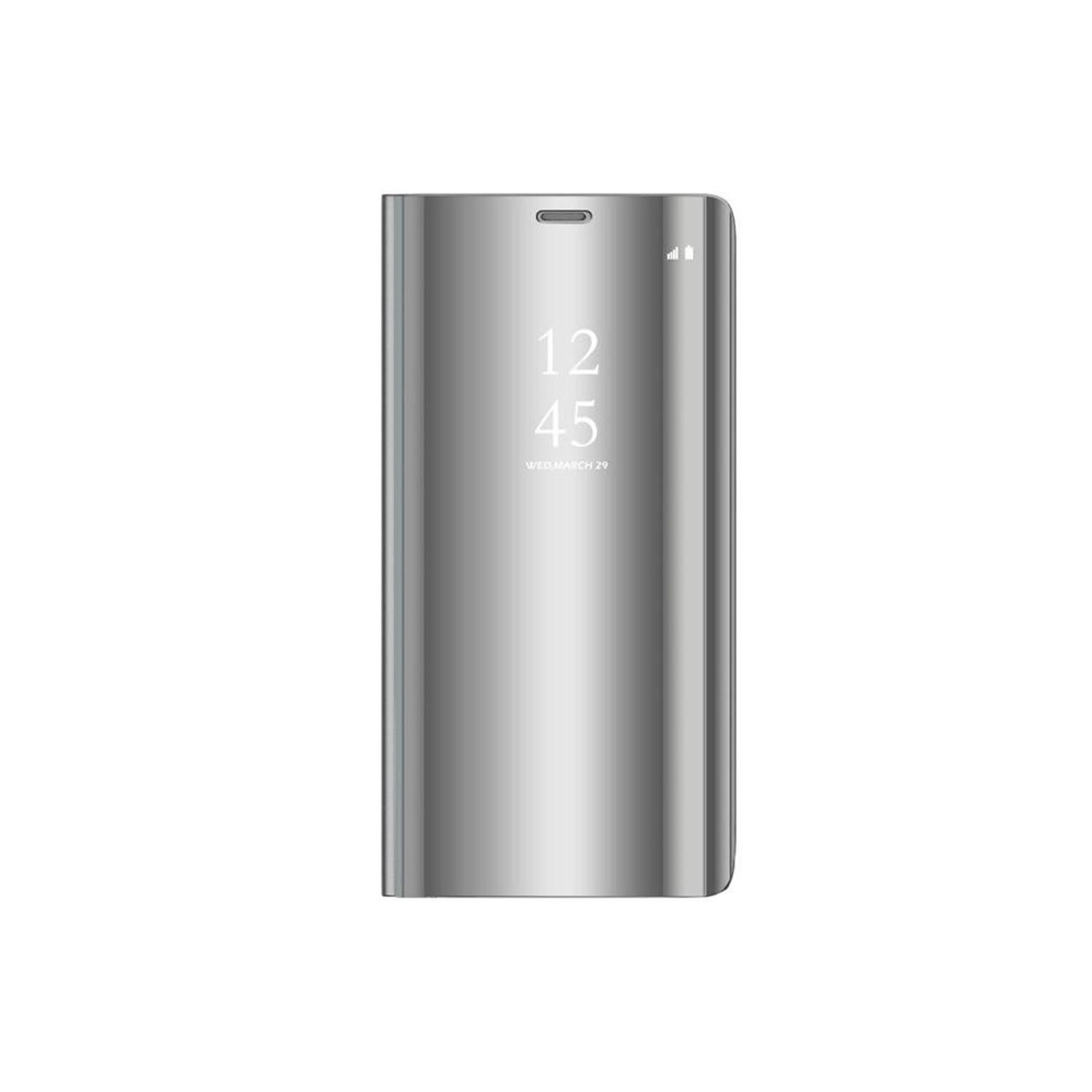 Husa Book Clear View compatibil Samsung Galaxy S8, silver