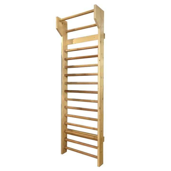 Spalier Gimnastica SCHROTH, Lemnaria Jder, 260x85 cm, M2600L,16 bare, lacuit natur, lemn,