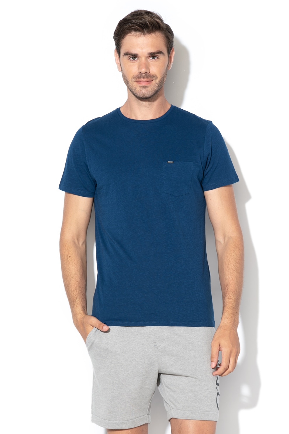 O´Neill, Tricou slim fit de bumbac organic, Albastru inchis