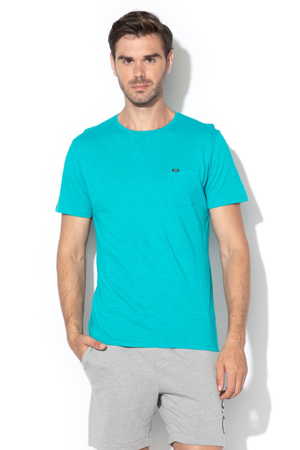 O´Neill, Tricou slim fit de bumbac organic, Verde persan