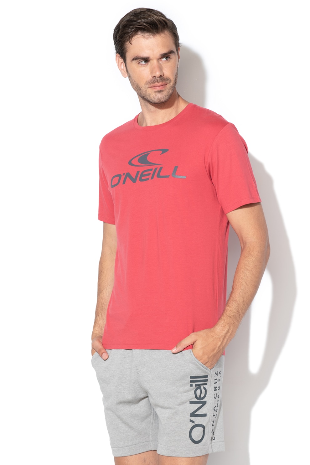 O'Neill, Tricou regular fit din bumbac organic, Corai, S