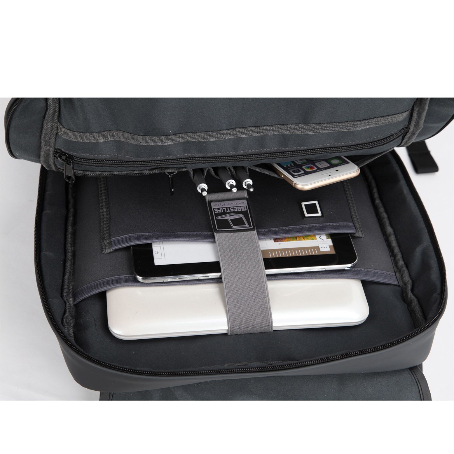 Rucsac laptop Bestlife gri BB-3212R2-BK, 15.6"