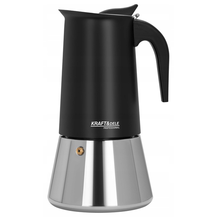 Cafetiera moka pentru aragaz, Kraft&Dele, KD4275, 12 cesti, compatibila inductie