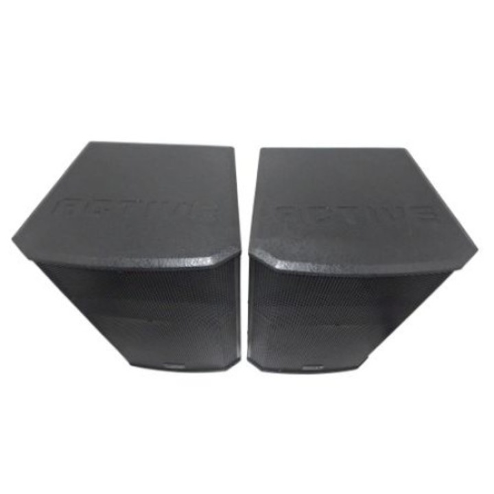 Комплект аудио тонколони NRS, дистанционно захранване с мощност 400 WM, Bluetooth свързаност, USB порт, Дървена кутия, Черен