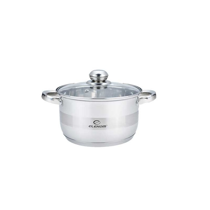 Тенждера ELEKOM ЕК-2012, стъклен капак, капсуловано индукционно дъно, инокс