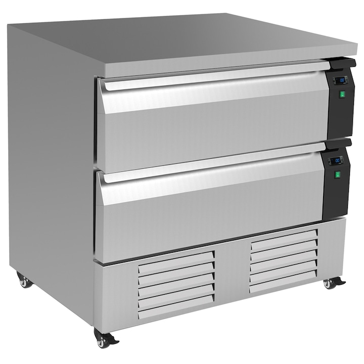 Masa frigorifica profesionala convertibila refrigerare/congelare, 2 sertare independente, compatibila 4 x GN 1/1, CombiSteel