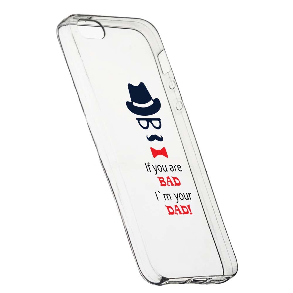 Husa Silicon, Transparent, Slim, Bad Dad, Apple iPhone 5 / 5S / SE