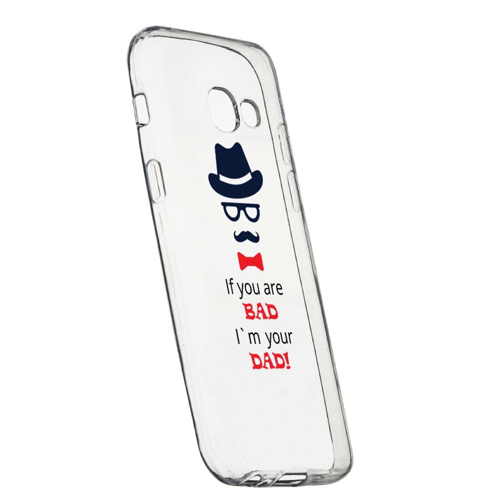 Husa Silicon, Transparent, Slim, Bad Dad, Samsung Galaxy A5 2016