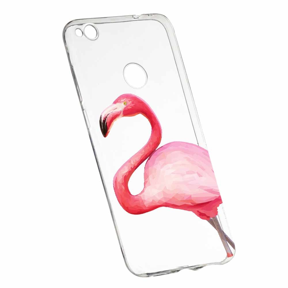 Husa Silicon, Transparent, Slim, Flamingo, Huawei MATE 10
