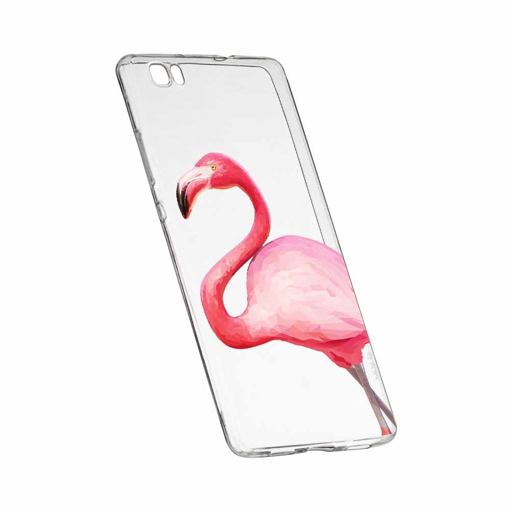 Husa Silicon, Transparent, Slim, Flamingo, Samsung Galaxy S6 Edge