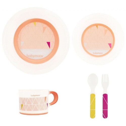Set Babymoov Complet de Hranire 5 Piese Peach