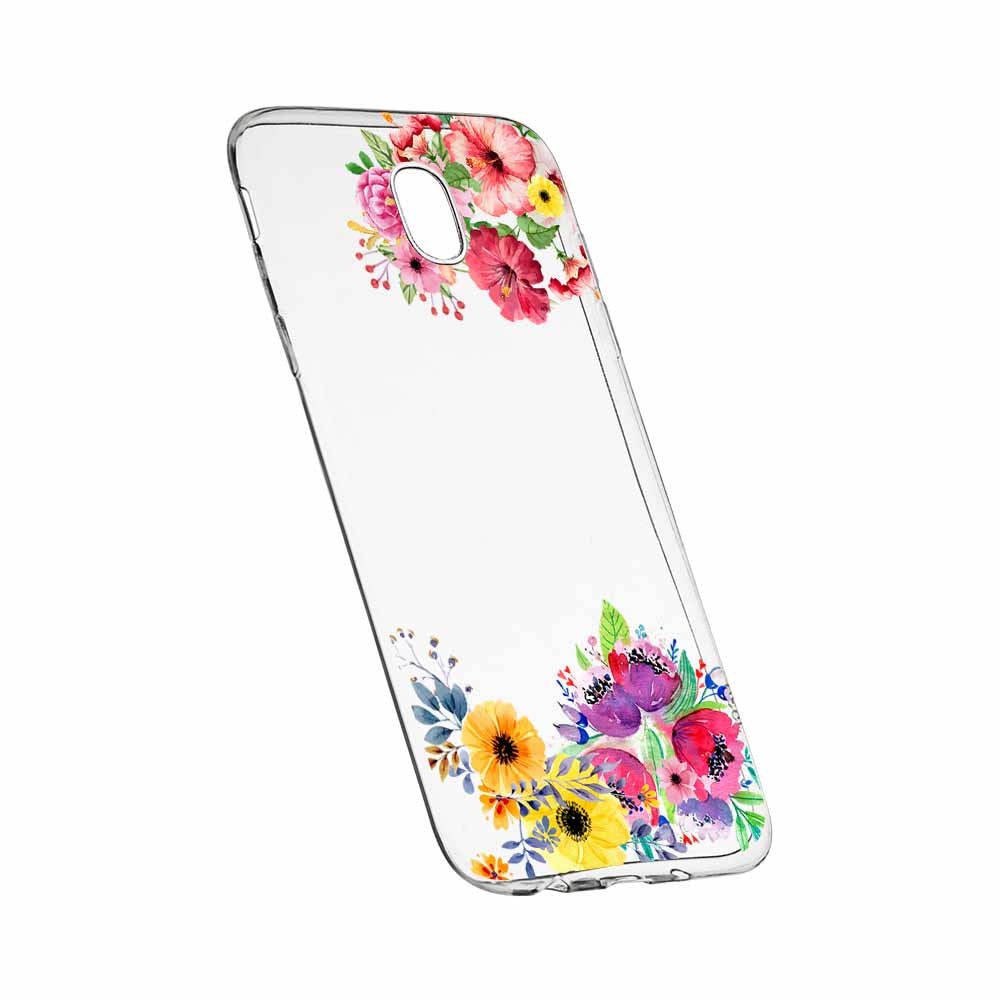 Husa Silicon, Transparent, Slim, Flower, Xiaomi Mi4