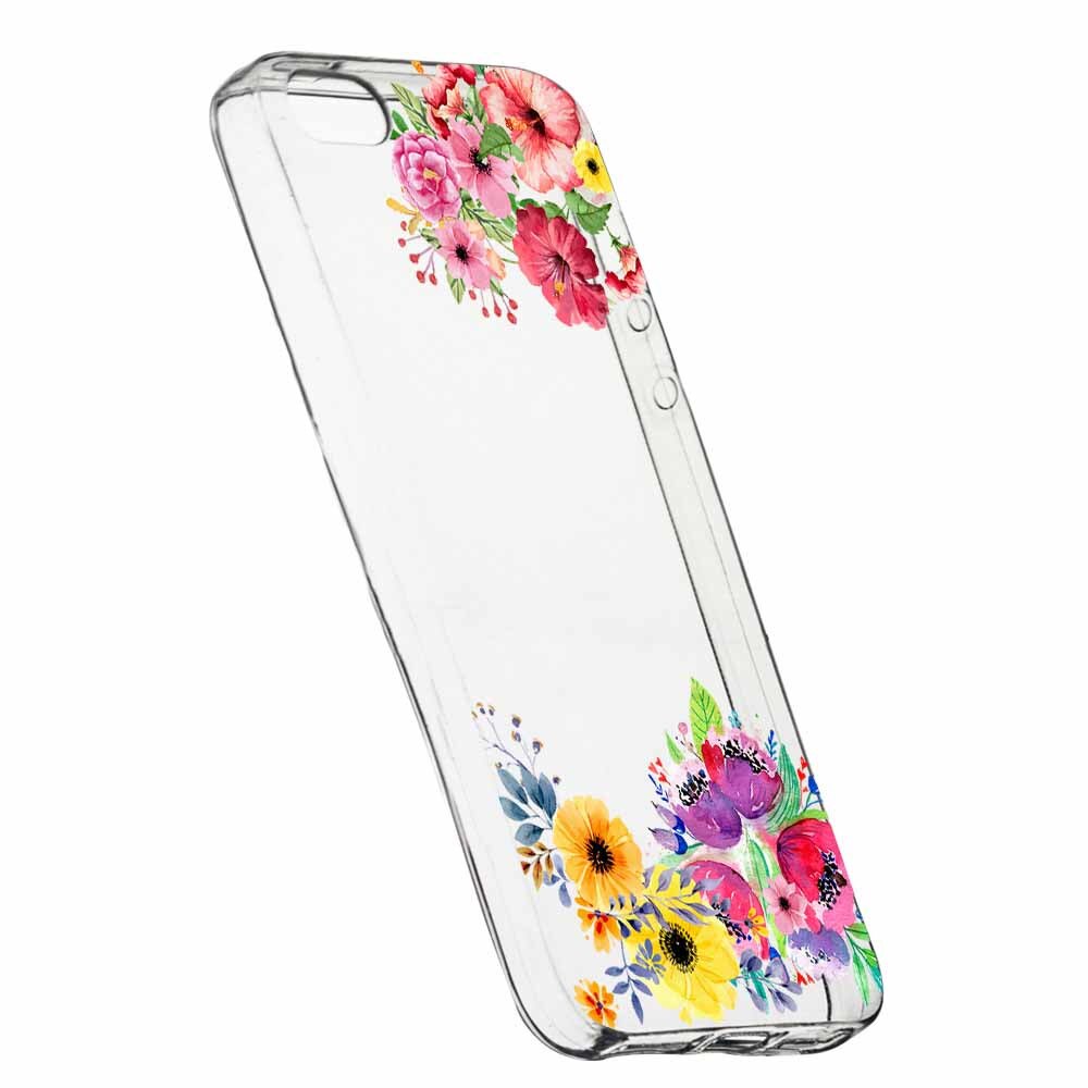 Husa Silicon, Transparent, Slim, Flower, Xiaomi Mi5S
