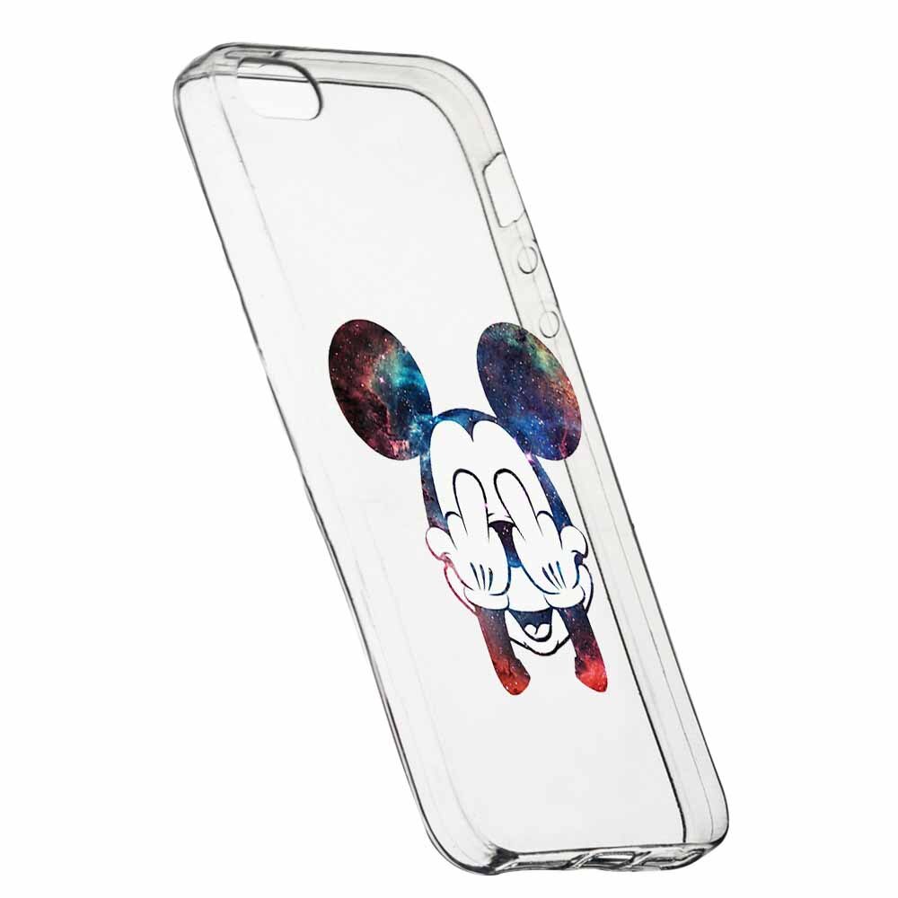 Husa Silicon, Transparent, Slim, Mini Mouse FU, Apple iPhone 5 / 5S / SE