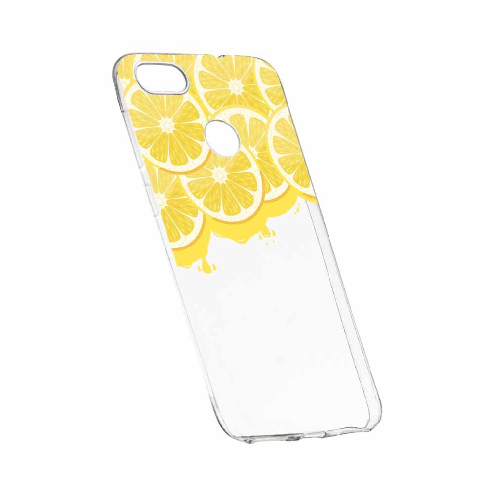 Husa Silicon, Transparent, Slim, Lemon, Huawei Y9 2018