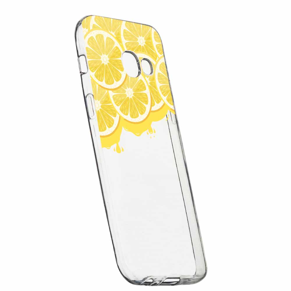 Husa Silicon, Transparent, Slim, Lemon, Samsung Galaxy A5 2017