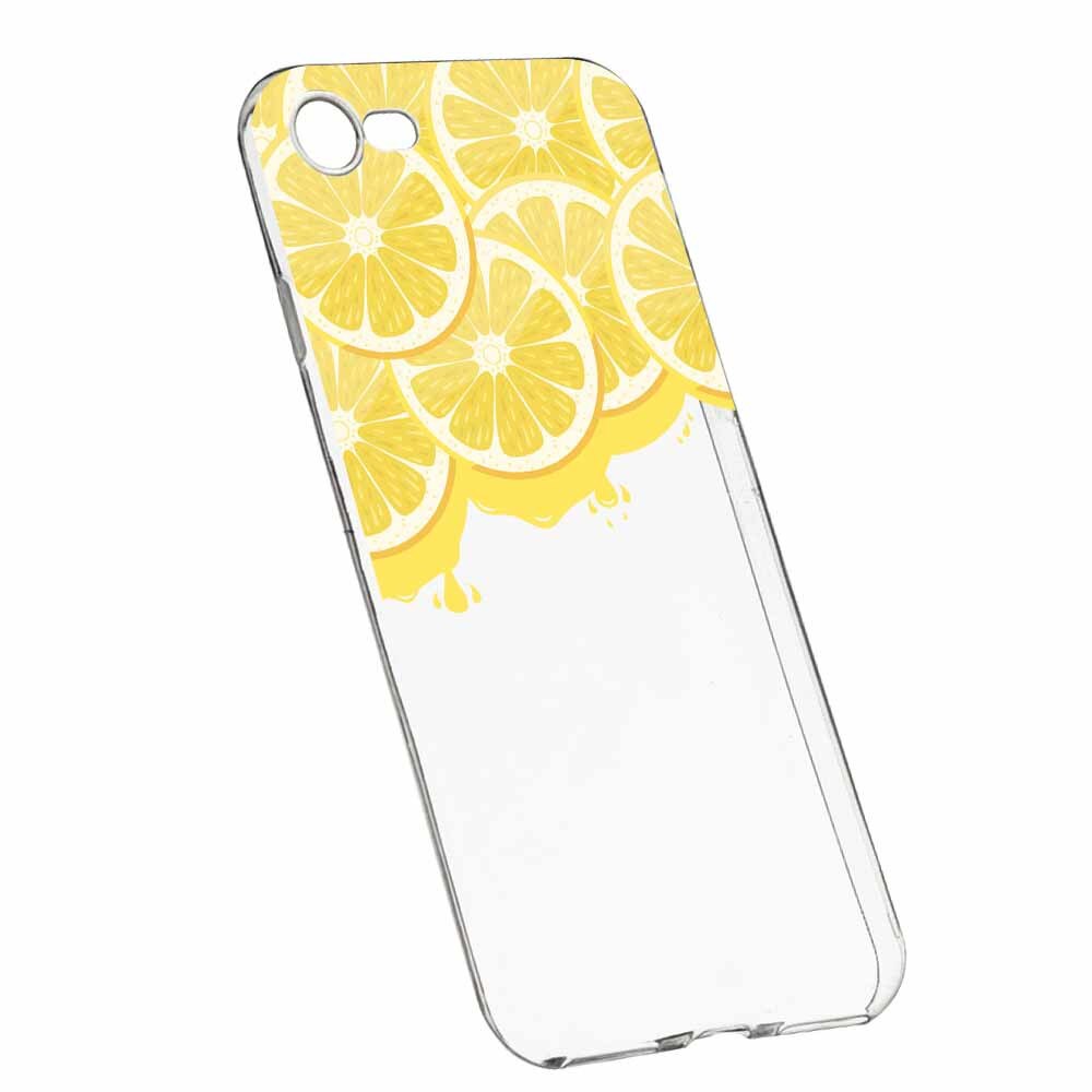 Husa Silicon, Transparent, Slim, Lemon, Apple iPhone 7 / 8