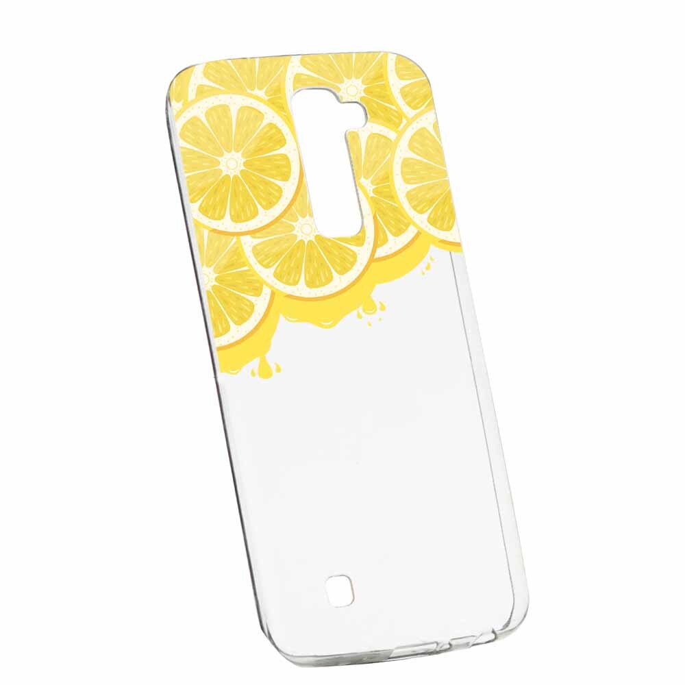 Husa Silicon, Transparent, Slim, Lemon, LG G7 ThinQ