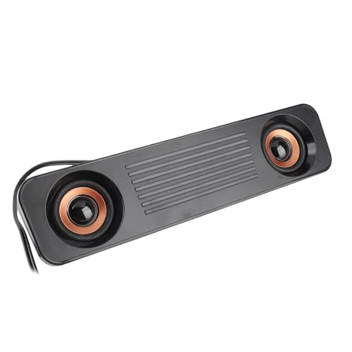 Soundbar Corenia QRE-5170784, alimentare USB, jack 3,5 mm, stereo 2x, 360° surround, compact, negru/auriu