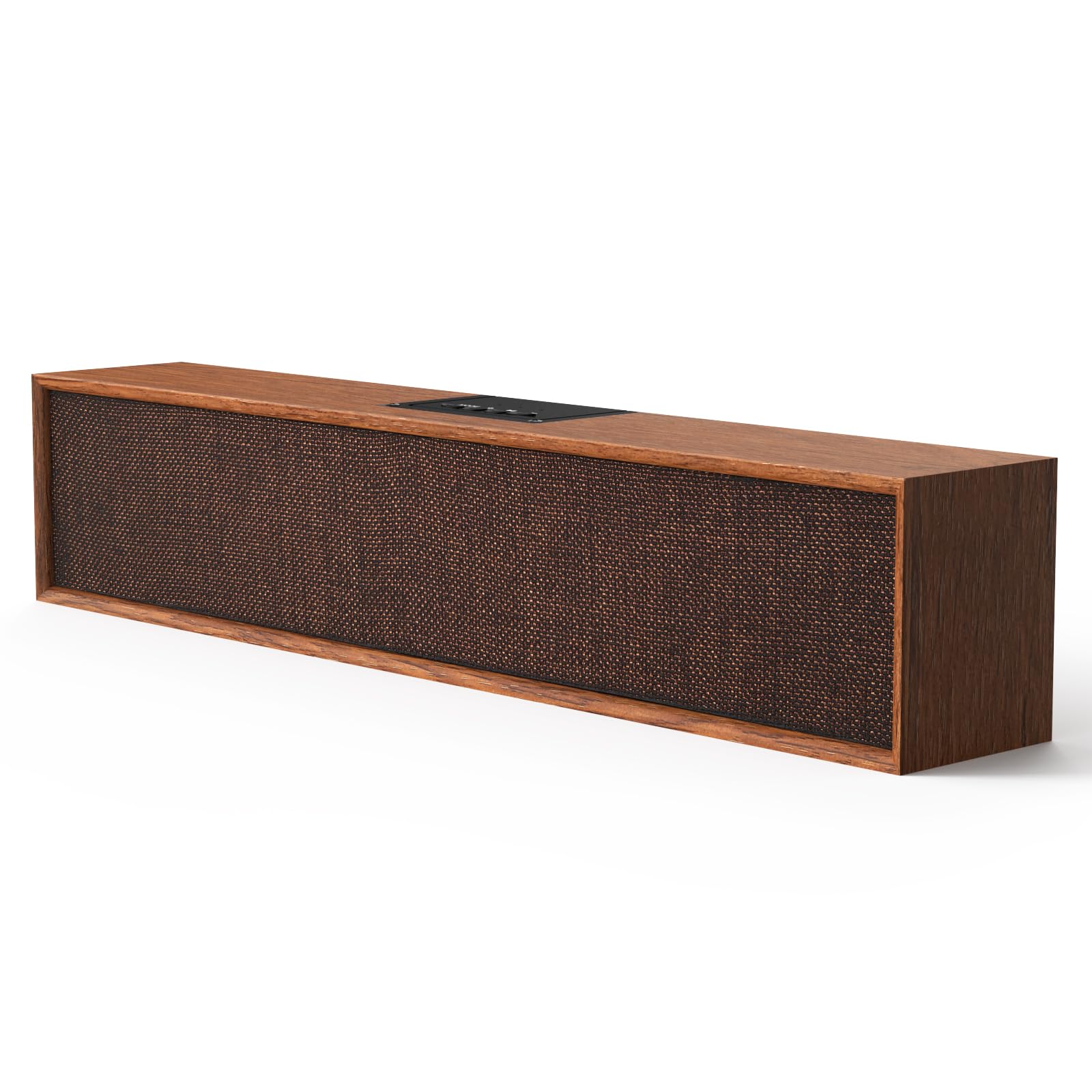 Boxa soundbar Corenia QRE-5170882, Bluetooth, 20W, stereo, intrare AUX, corp din lemn, maro, 41 cm