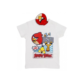 Tricou alb Angry Birds Tricou alb Angry Birds