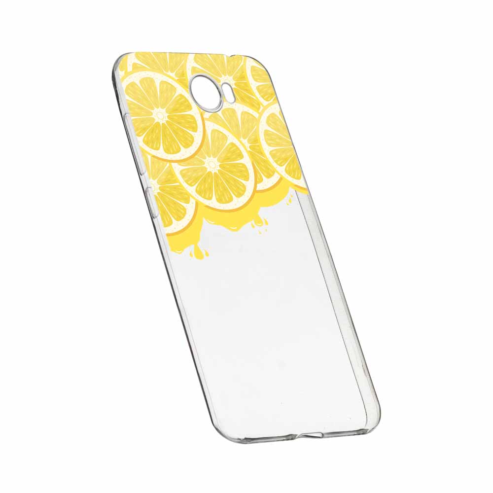 Husa Silicon, Transparent, Slim, Lemon, Huawei Y7 / Enjoy 7 Plus / Nova Lite Plus 2017