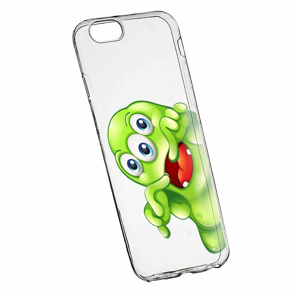 Husa Silicon, Transparent, Slim, Green Monster, Apple iPhone 7 Plus / 8 Plus