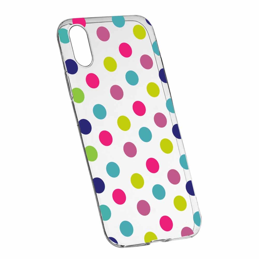 Husa pentru Apple iPhone XS Max, Dots Color, 61, Silicon