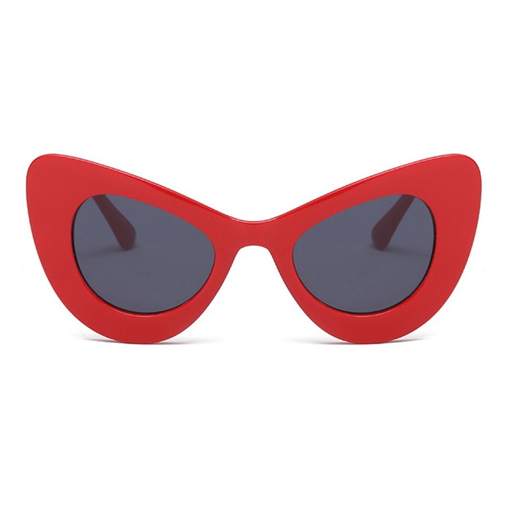 Ochelari de soare dama Cat eye Butterfly Oversized - Rosu