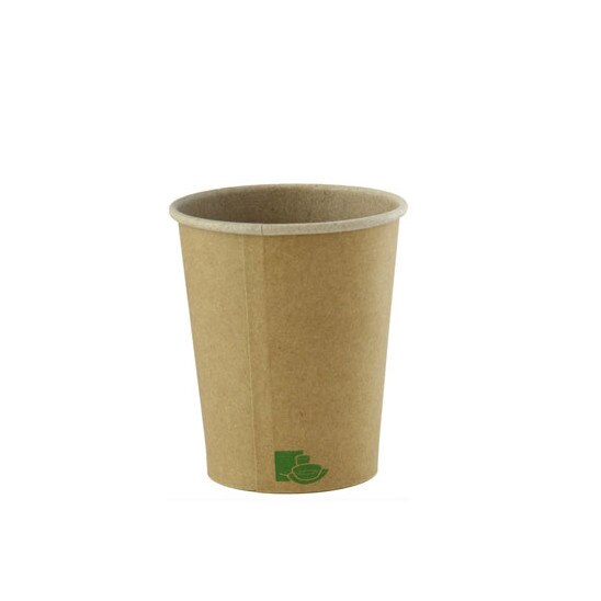 Set pahare din carton kraft, 120ml|4oz , 50buc/set, D62mm