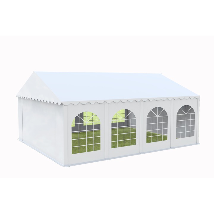 Cort evenimente 5x8 m, PROFESSIONAL XXL, alb
