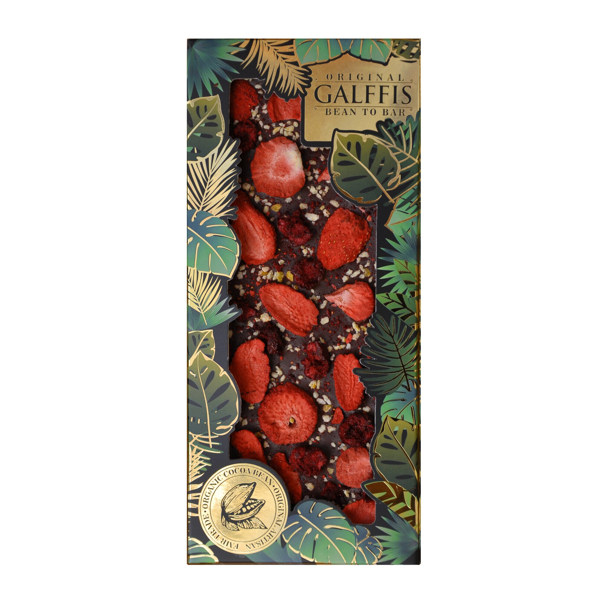 Ciocolata neagra cu capsuni si portocale