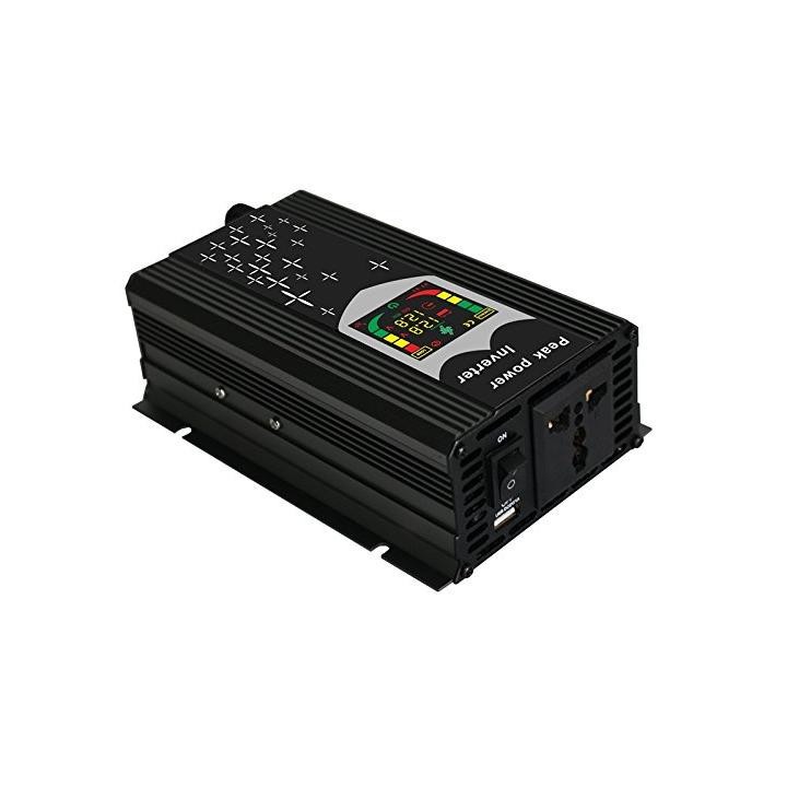 Autóinverter digitális kijelzővel, 12V teljesítmény 500w -1000W