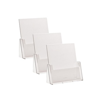 Suport prezentare pliante, brosuri, cataloage - pentru birou, format A4, 3 buc/SET Suport prezentare pliante, brosuri, cataloage - pentru birou, format A4, 3 buc/SET